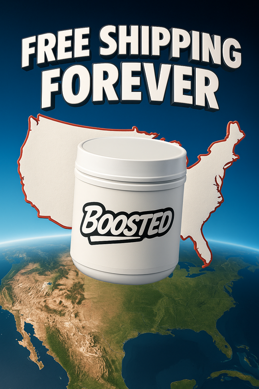 Boosted Supplements Now Offers FREE U.S. Shipping on All Orders